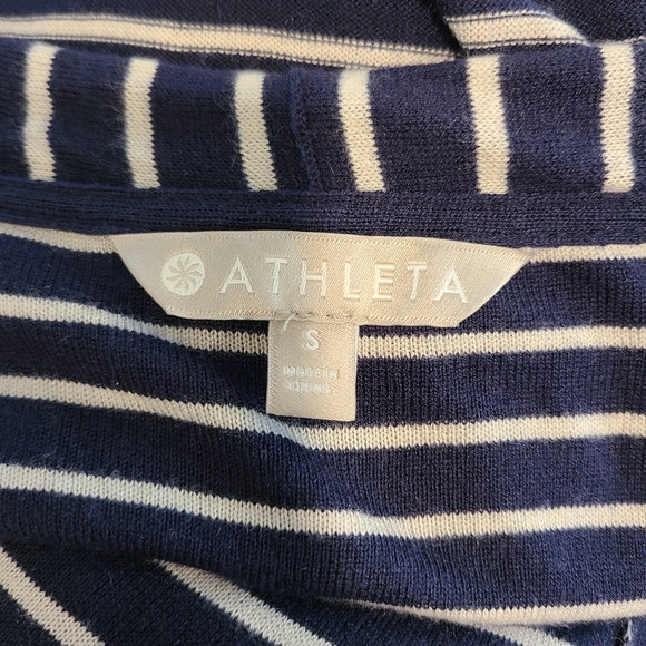 Athleta Retreat Sweater Wrap Striped Silk Blend Cardigan - Picture 6 of 6